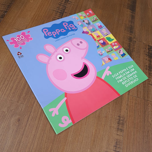 Livro Hora de Pintar | Peppa Pig | 100 Adesivos Divertidos