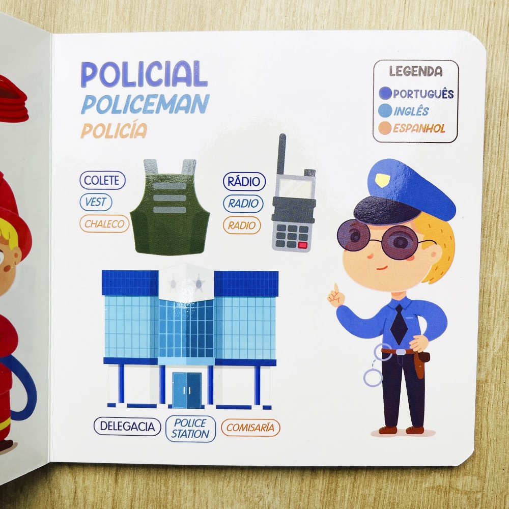 Minhas Primeiras Palavras | Profissões | Trilíngue