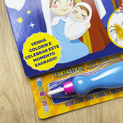Aquabook O Nascimento de Jesus | Vem com Uma Caneta Magica