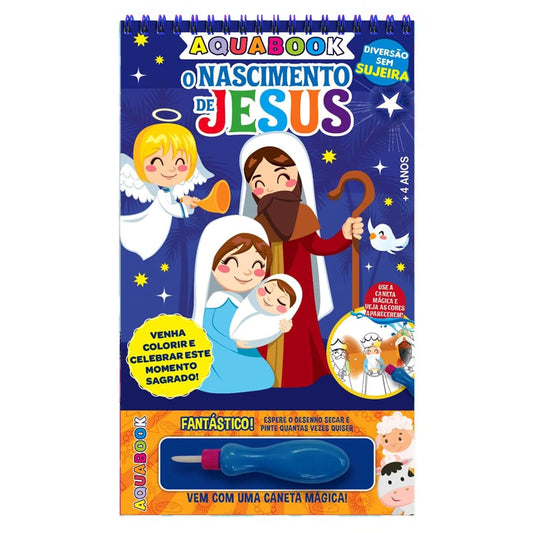 Aquabook O Nascimento de Jesus | Vem com Uma Caneta Magica
