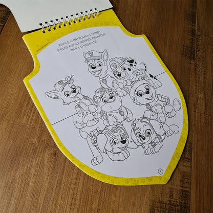 Patrulha Canina | Todas as Patinhas em Ação | Livro de Colorir com Adesivos
