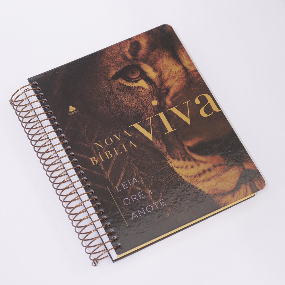 Nova Bíblia Viva Com Espaço para Anotação | Letra Normal | Capa Espiral Força e Poder