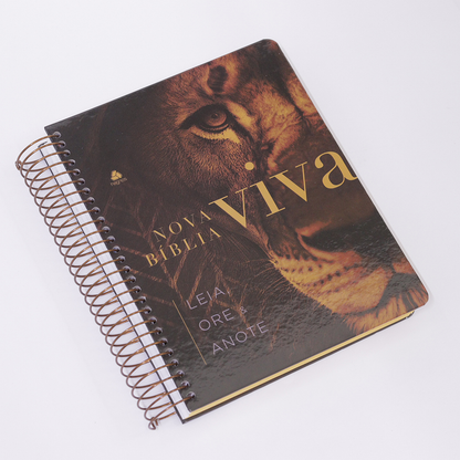Nova Bíblia Viva Com Espaço para Anotação | Letra Normal | Capa Espiral Força e Poder