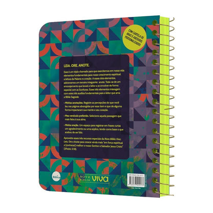 Nova Bíblia Viva Com Espaço para Anotação | Letra Normal | Capa Espiral Nova Vida