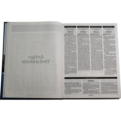 Bíblia Sagrada Traduções SBB | TB | ARC | ARA | NAA | NTLH | Letra Normal | Capa Dura Azul