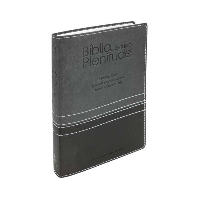 Bíblia de Estudo Plenitude | ARA | Letra Normal | Capa Luxo Cinza e Preto