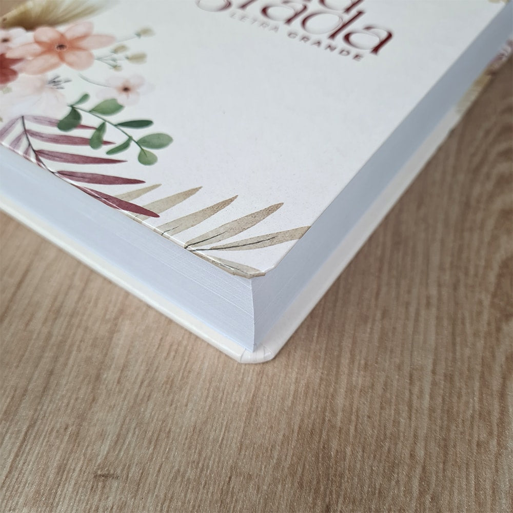 Bíblia Sagrada Floral Rosê | NVI | Letra Grande | Capa Dura