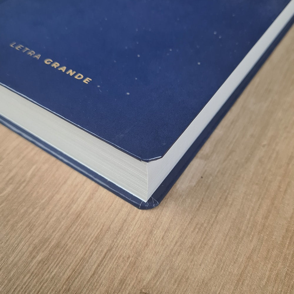 Bíblia Sagrada Salvos pela Graça Azul | NVT | Letra Grande | Capa Dura