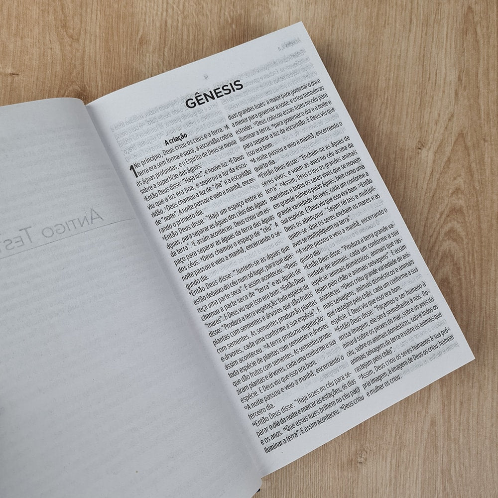 Bíblia Sagrada Salvos pela Graça Azul | NVT | Letra Grande | Capa Dura