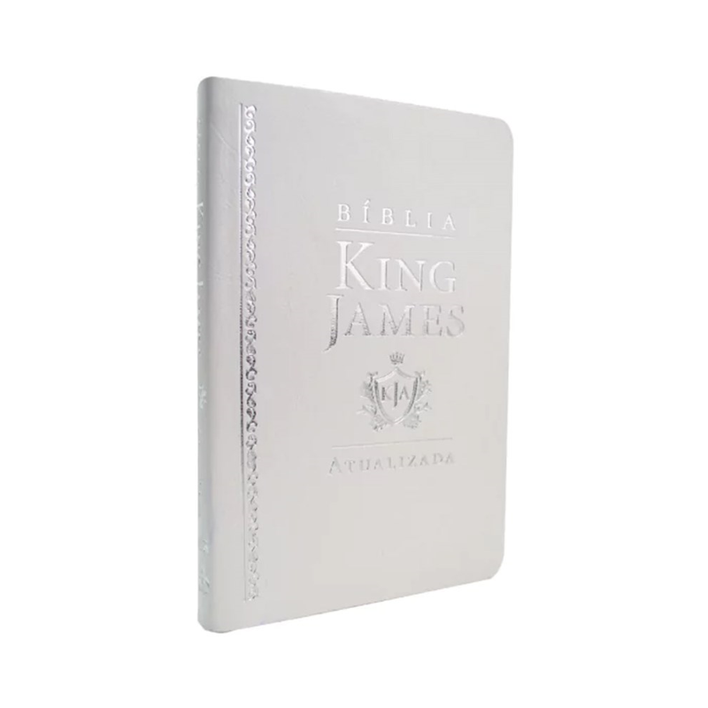 Bíblia King James Atualizada Slim | KJA | Capa Luxo Branca