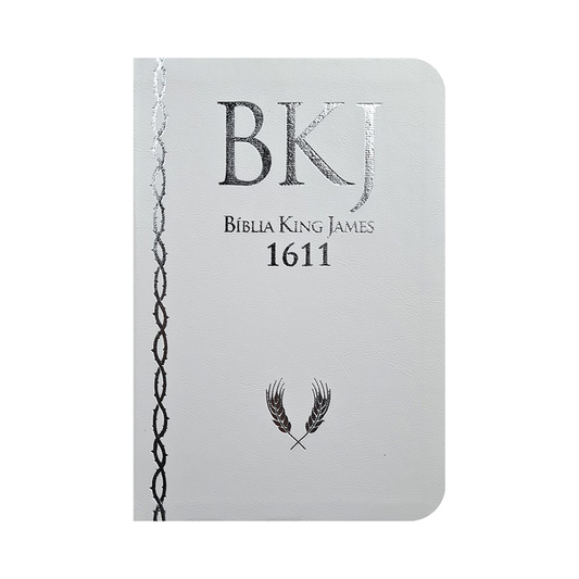 Bíblia King James 1611 Ultrafina Ampliada | Letra Normal | Capa Luxo Branca