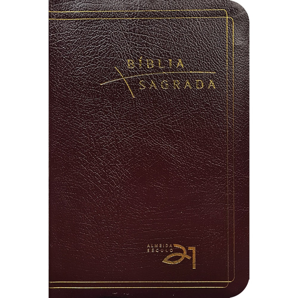 Bíblia Sagrada | A21 | Normal | C/ Referencias Cruzadas | Capa Luxo Bordô