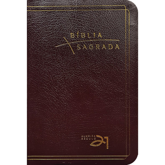 Bíblia Sagrada | A21 | Normal | C/ Referencias Cruzadas | Capa Luxo Bordô