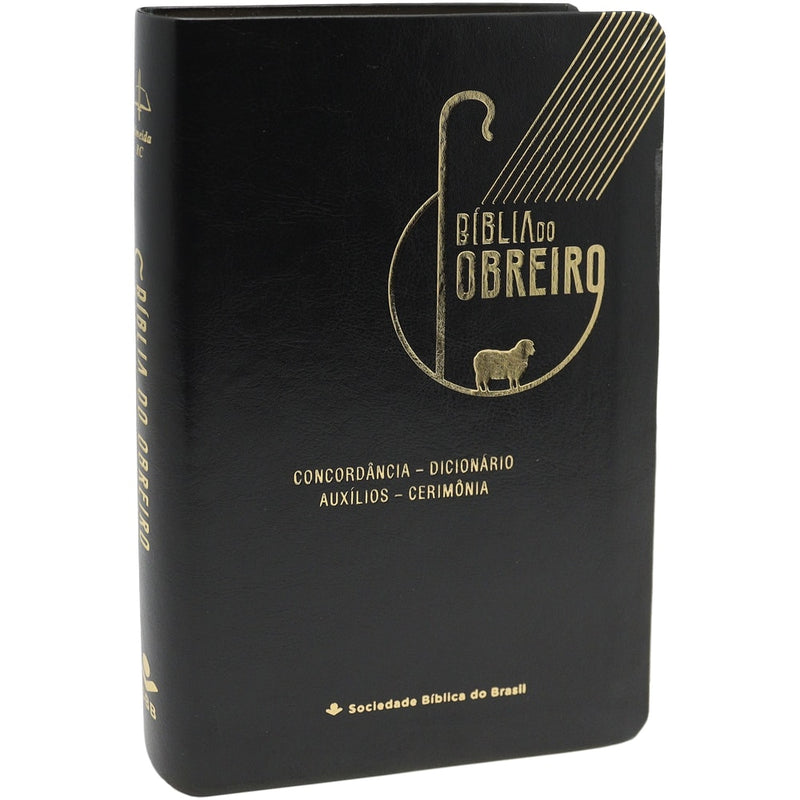 Bíblia do Obreiro Ovelha | ARC | Letra Grande | Capa Luxo Preta
