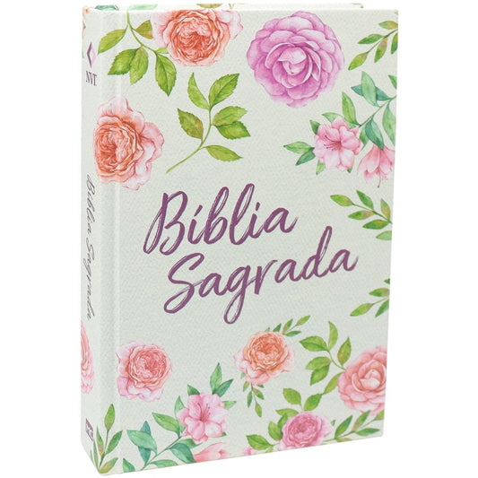 Bíblia Textura Floral | NVT | Letra Normal | Capa Dura
