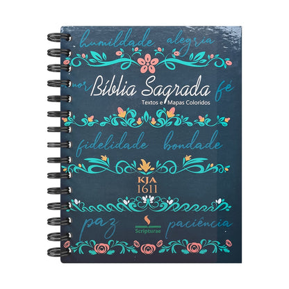 Bíblia Sagrada KJA 1611 | Letra Normal | Capa Dura Verde com Preto