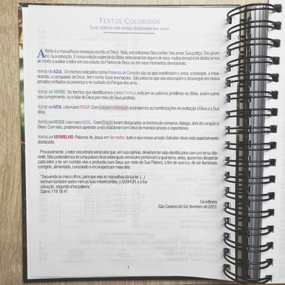Bíblia Sagrada KJA 1611 | Letra Normal | Capa Dura Espiral Cruz