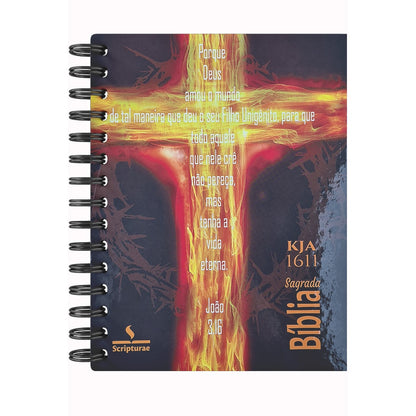 Bíblia Sagrada KJA 1611 | Letra Normal | Capa Dura Espiral João 3:16