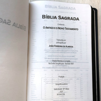 Bíblia Sagrada | ARC | Letra Normal | Capa Flexível Preta