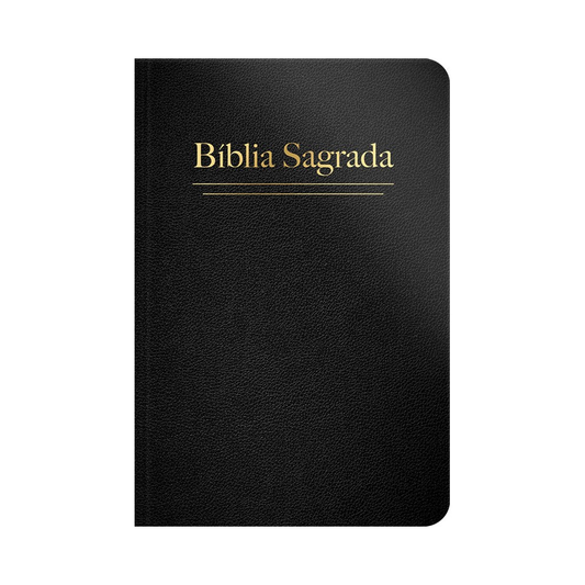 Bíblia Sagrada | ARC | Letra Grande | Capa Semi Luxo Preta