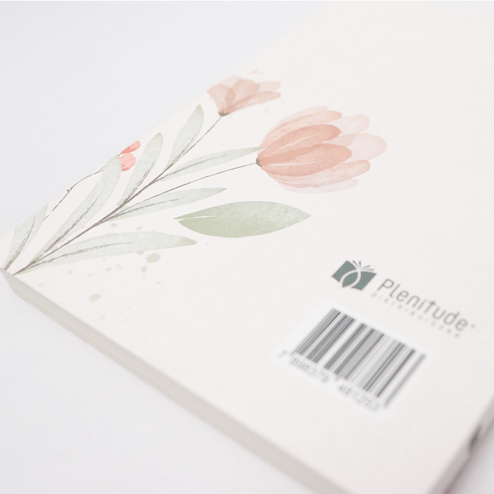 Bloco de Anotações | Meditação Diária | Capa Rosas