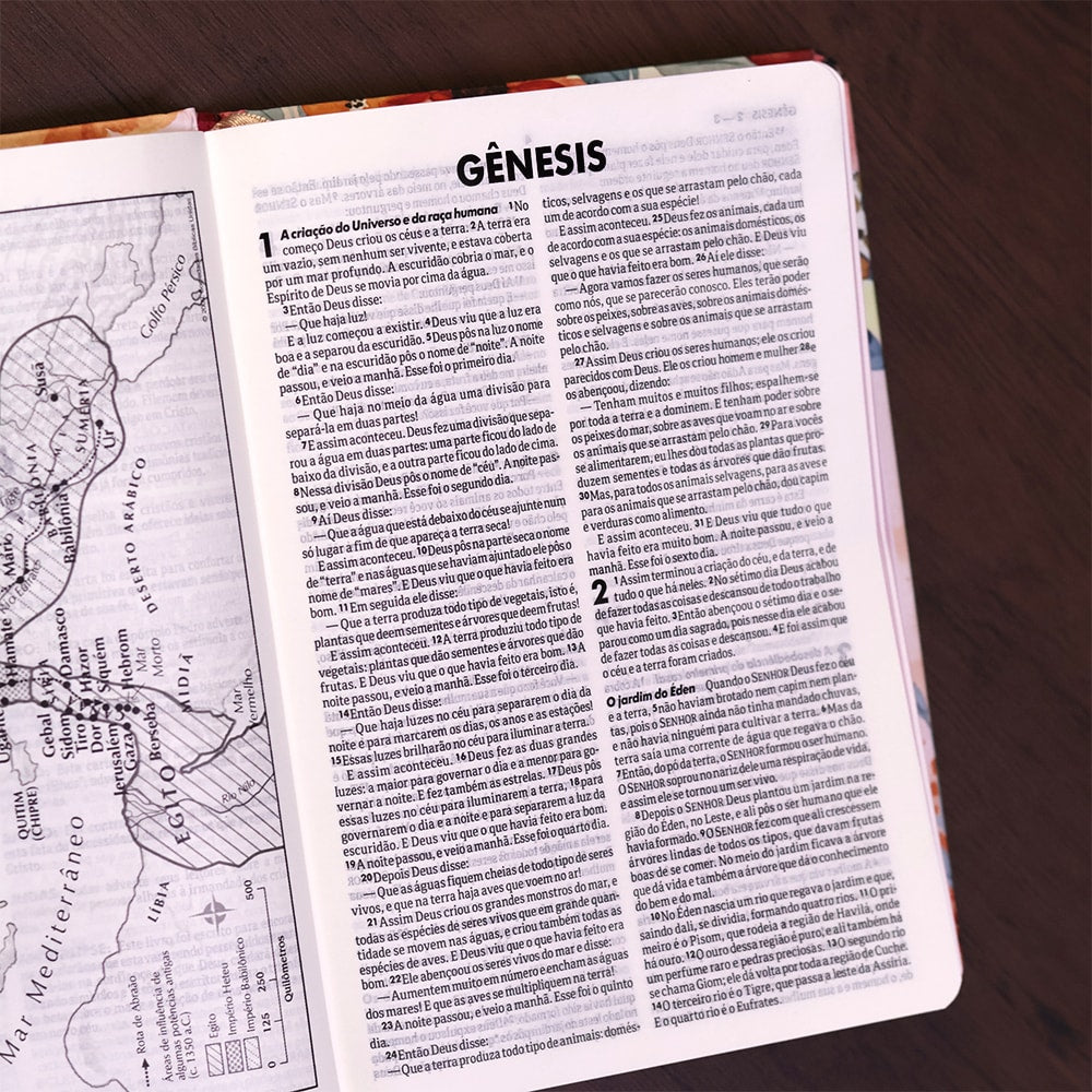 Bíblia Sagrada Flores | NTLH | Letra Normal | Capa Dura Ilustrada