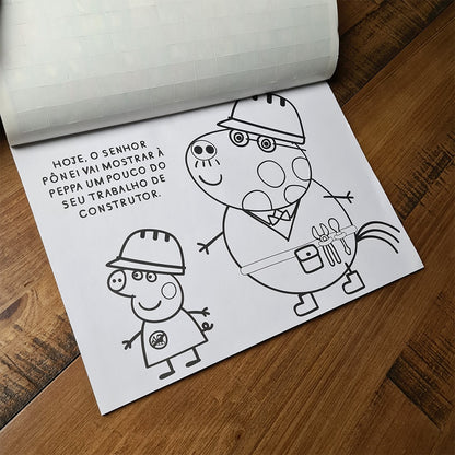 Peppa Pig | Prancheta para Colorir com 1500 Adesivos e Muita Diversão