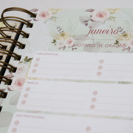 Planner Meu Plano com Deus | Esperei com Paciência | Capa Dura Espiral
