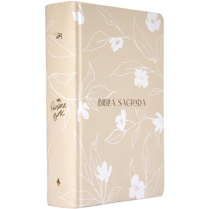 Bíblia The Purpose Book | A21 | Letra Normal | Espaço Para Anotações | Capa Tecido Jardim Bege