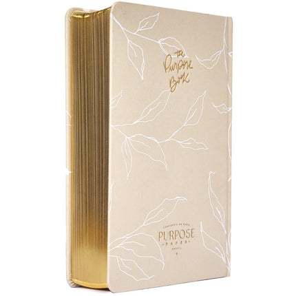 Bíblia The Purpose Book | A21 | Letra Normal | Espaço Para Anotações | Capa Tecido Jardim Bege