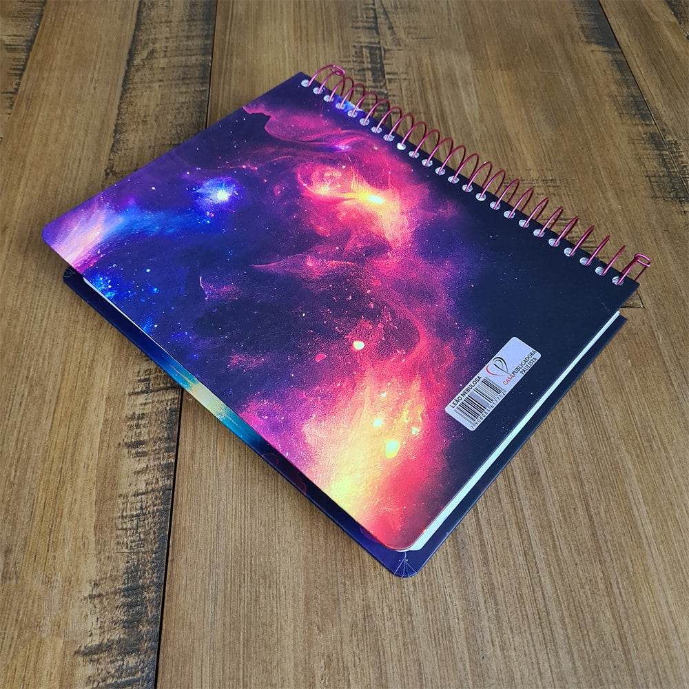 Bíblia com Pautas para Anotações | ARC | Harpa e Corinhos | Letra Normal | Capa Dura Espiral Leão Nebulosa