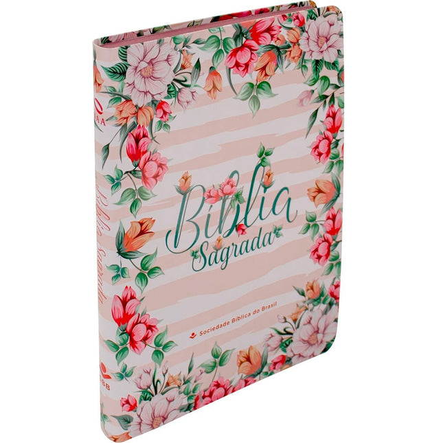 Bíblia Sagrada Ultrafina Flores | NAA | Letra Normal | Capa Ilustrada