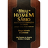 Bíblia de Estudo do Homem Sábio | ARC | Letra Gigante | C/ Harpa e Corinhos | Capa Luxo Marrom e Preto