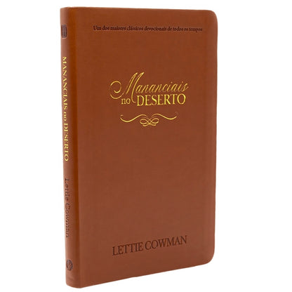 Mananciais no Deserto | Lettie Cowman | Capa Couro Marrom