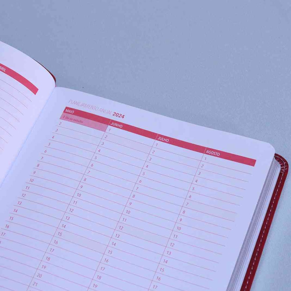 Agenda Executiva 2024 | Capa Luxo Vinho