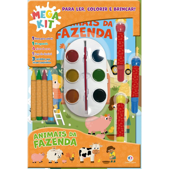 Animais Ler Colorir e Brincar | Mega Kit