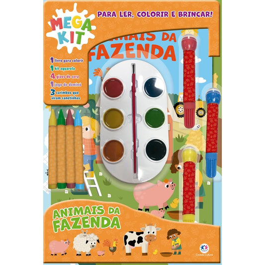 Animais Ler Colorir e Brincar | Mega Kit