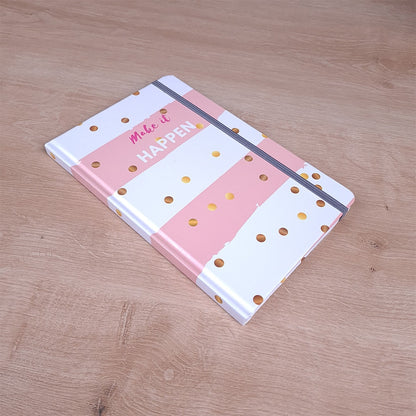 Caderno para Anotações sem Pauta | Make it Happen | Capa Dura