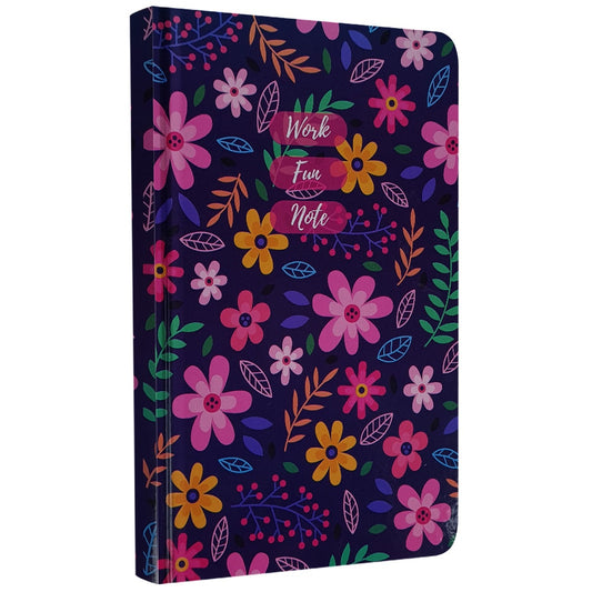 Caderno para Anotações sem Pauta | Work, Fun, Note | Capa Dura