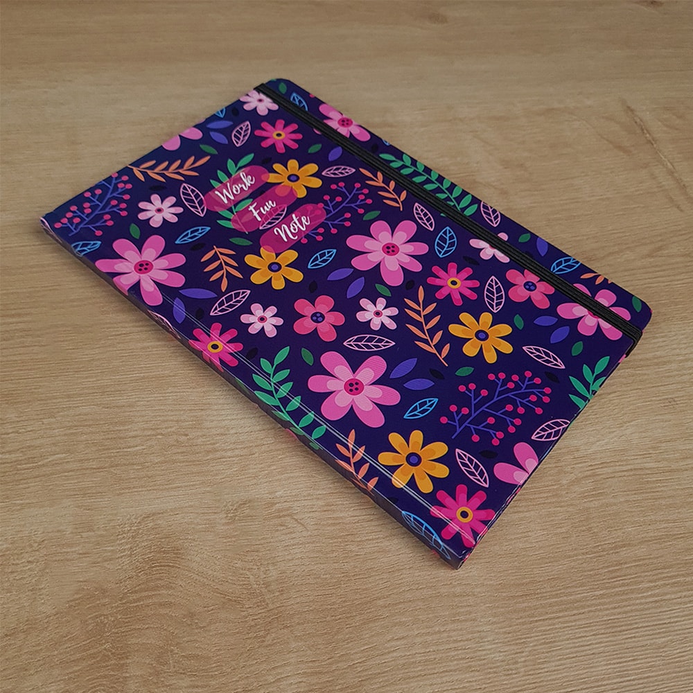 Caderno para Anotações sem Pauta | Work, Fun, Note | Capa Dura