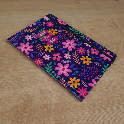 Caderno para Anotações sem Pauta | Work, Fun, Note | Capa Dura