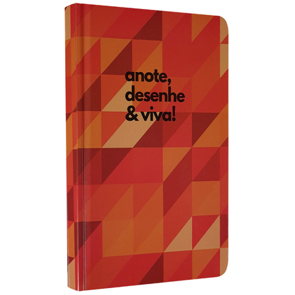 Caderno para Anotações com Pauta | Anote, Desenhe e Viva | Capa Dura