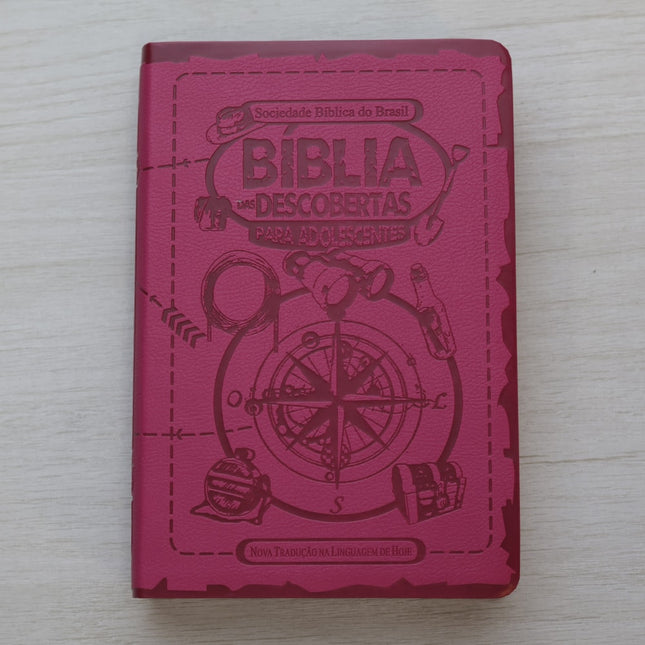 Bíblia das Descobertas para Adolescentes | Letra Normal | NTLH | Capa Luxo Rosa