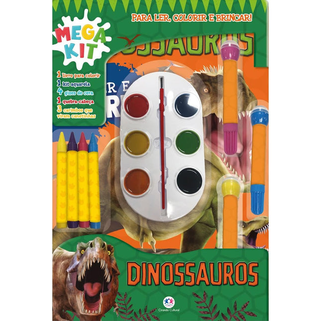 Dinossauros para Ler Colorir e Brincar | Mega Kit