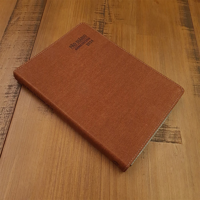 Agenda Executiva 2024 | Capa Luxo Marrom