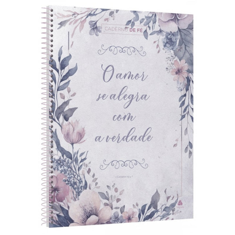 Caderno de Fé | 1 Corintios 13:4-7 | Capa Dura Espiral