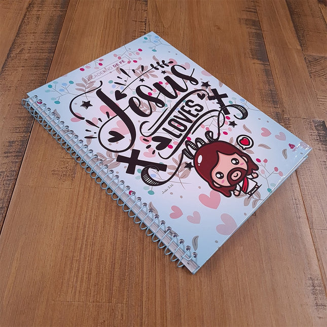 Caderno de Fé | João 3:16 | Capa Dura Espiral