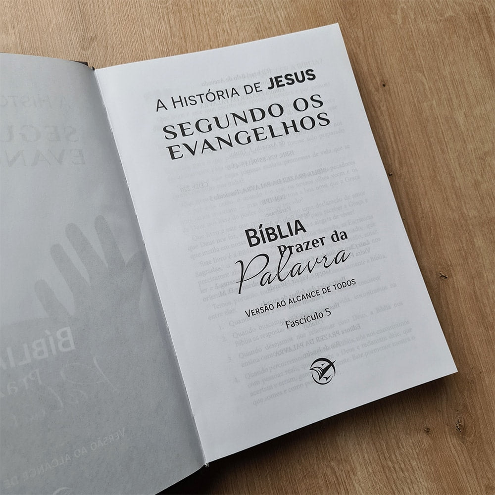 Bíblia Prazer da Palavra | A História de Jesus Segundo os Evangelhos