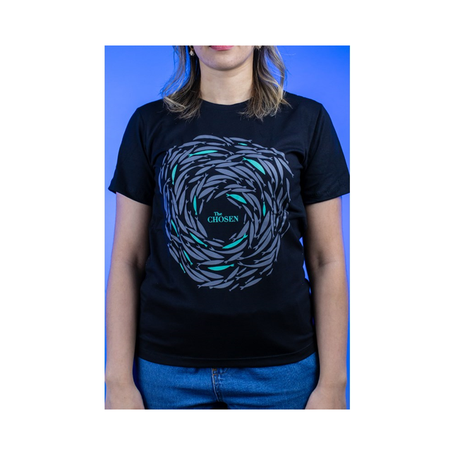 Camiseta Baby Look Contra a Corrente | Preta | The Chosen P