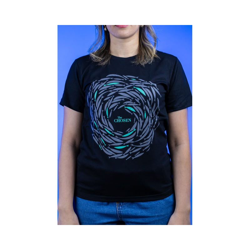 Camiseta Baby Look Contra a Corrente | Preta | The Chosen P